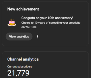 Wally DM 10 Years on YouTube