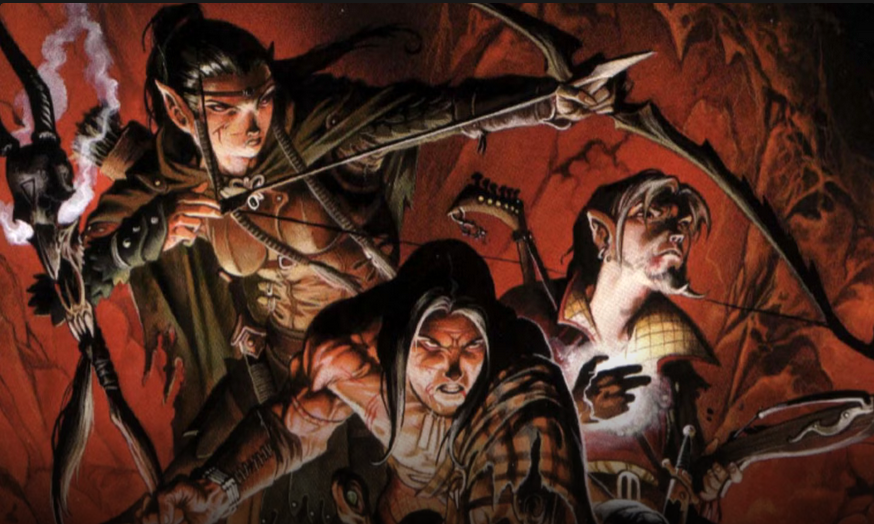 Art by Todd Lockwood for cover of the Dungeons & Dragons 3rd Edition Player's Handbook